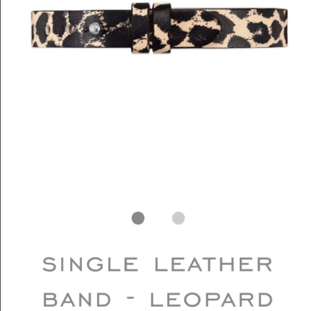 Single leather band leopard